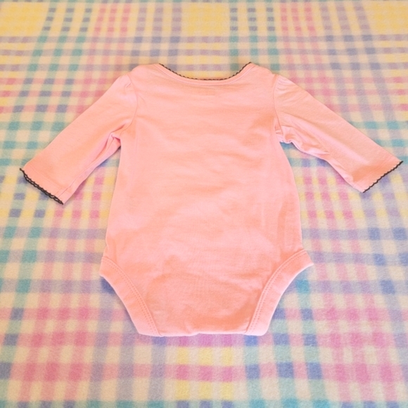 MINIVILLE ♡ Pink|Brown FALL IN LOVE Elephant Bodysuit w/Polka Dot Mini Skirt 3M - Picture 8 of 15